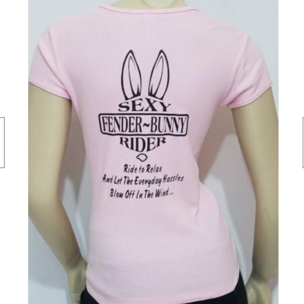 Sexy Fender Bunny Rider Hop on & Relax’ Pink tee